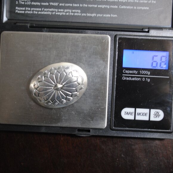 Vintage Navajo Concho Sterling Silver Brooch - Picture 9 of 9